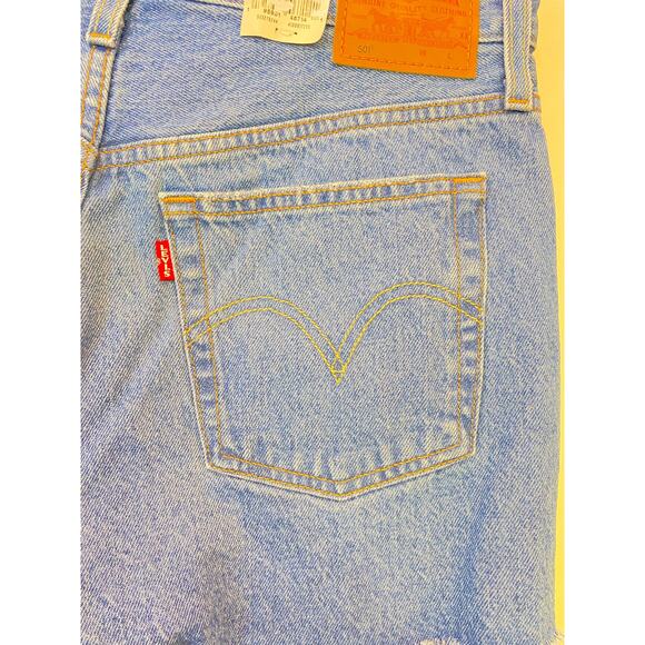 NWT Premium Big  E Raw Hem Shorts Button Fly High Rise Distressed Festival 28 - Picture 13 of 14